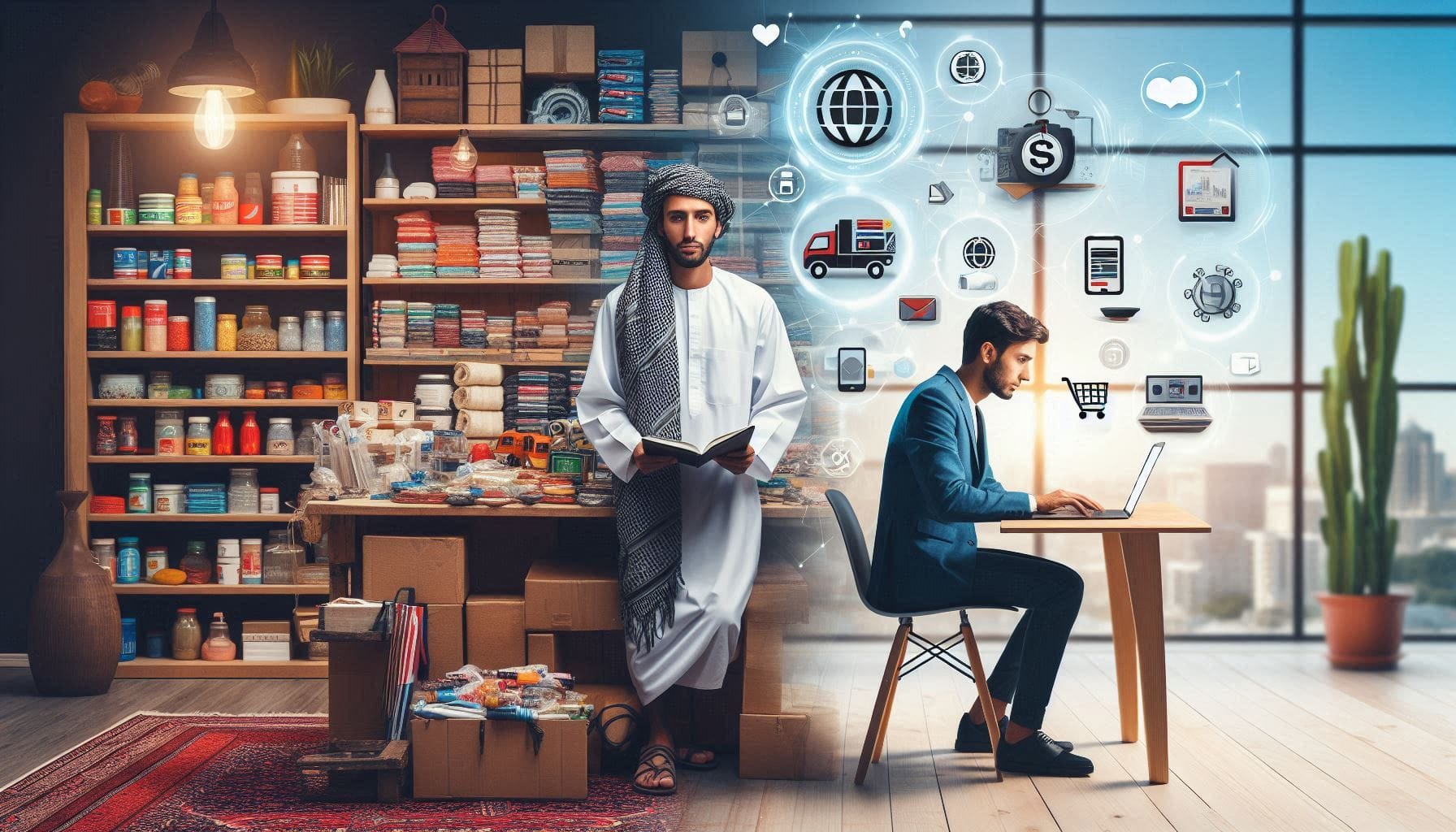 الفرق بين التجارة التقليدية والتجارة الإلكترونية