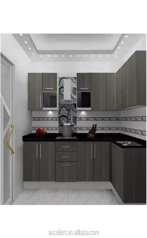 ⁦دولاب مطبخ خشبي فاخر وتصميم مخصص وخيارات واسعة من الإكسسوارات⁩ - الصورة ⁦2⁩